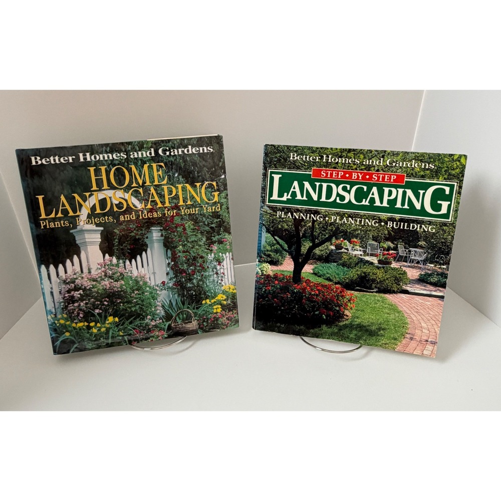 Better Homes and Gardens Landscaping Book Set 2pc Green Home Garden DIY Guide